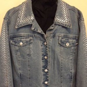 Christine Alexander Denim Jacket--Swarovski bling